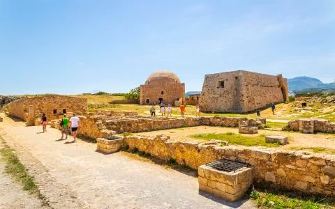 The Mosque of Sultan Ibrahim within the Fortezza, castle, Rethymnon, Crete, G Stock Photos