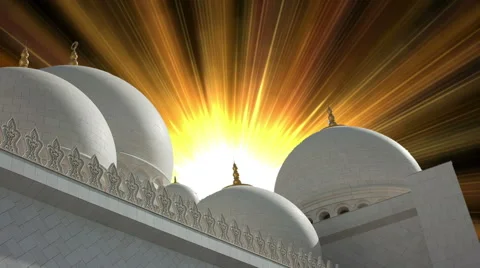 Mosque Sun Rising Stock Footage 45973408