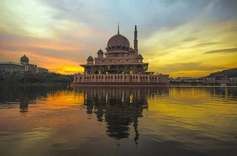 Mosque sunrise Stock Photos