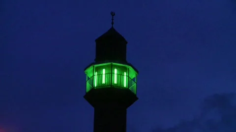 Mosque in sunrise - Time Lapse 2 Stock Footage 693422