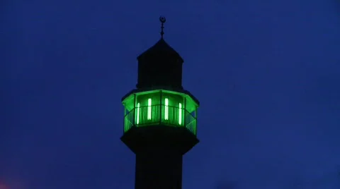 Mosque in sunrise - Time Lapse Stock Footage 532606