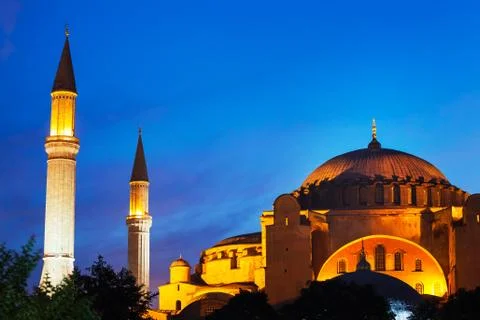 Mosque at sunset Stock Photos