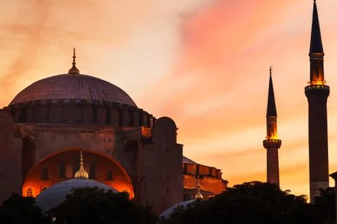 Mosque at sunset Stock Photos