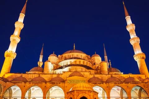 Mosque at sunset Stock Photos