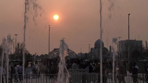 A Mosque in Tehran during the sunset Stock Footage 336182646