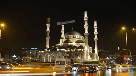Mosque Time Lapse, Ankara, Turkey Stock Footage 86289495