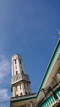 Mosque Tower Dome with clear sky 库存照片