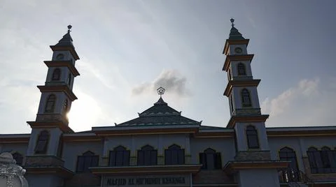 Mosque with two minarets Stock-Fotos