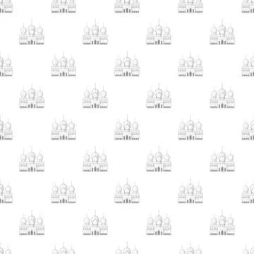 Mosque in UAE pattern, cartoon style Stock Illustration