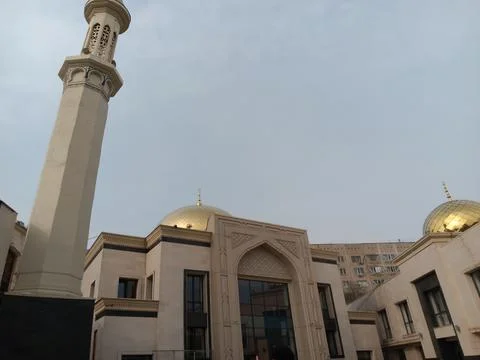 Mosque Umar Ibn Al-Khattab Mosque at Almaty, Kazakhstan Stock Photos