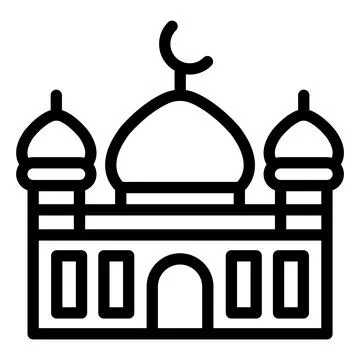 Mosque Vector Icon Design Illustration Stock Illustration