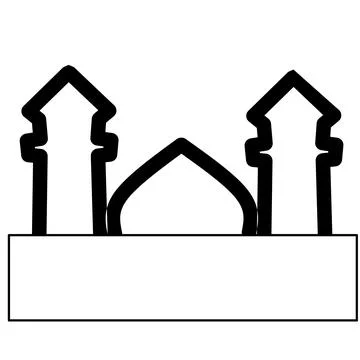 Mosque vector illustration in background Stock Illustration