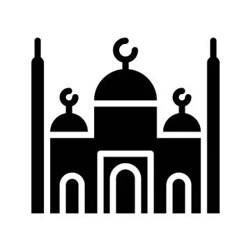 Mosque vector illustration, Ramadan related solid icon Stock Illustration