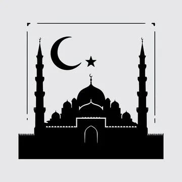 Mosque vector style art design Stock Illustration