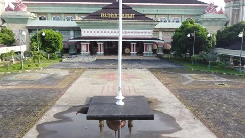 Mosque view aerial Video stock 198726065