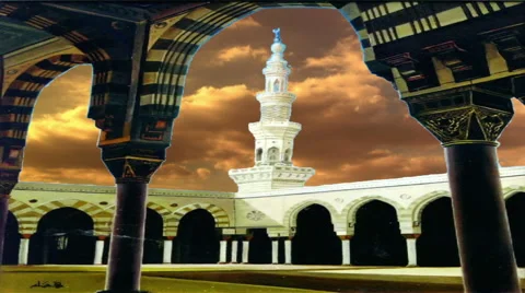 Mosque View From Inside Stock Footage 45973411