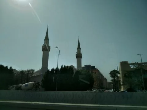 The mosque view with the sky Stock Photos