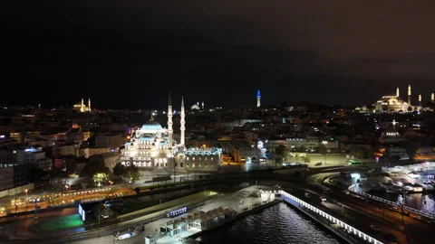Mosque views nighttime Stock Footage 253674404
