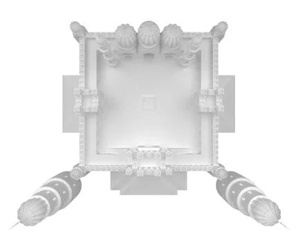 Mosque white 3d rendering Stock Illustration