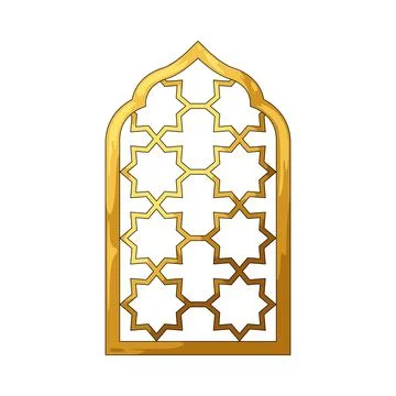 Mosque window illustration Illustrazione stock