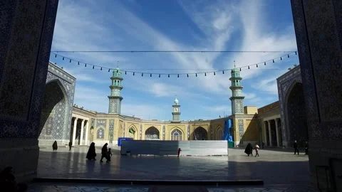 The mosque’s beautifully designed main gate in close up, stock footage. Stock Footage 304817598