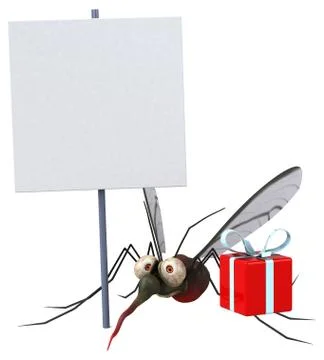 Mosquito - 3D Illustration Stock Illustration