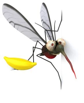 Mosquito - 3D Illustration Stock Illustration