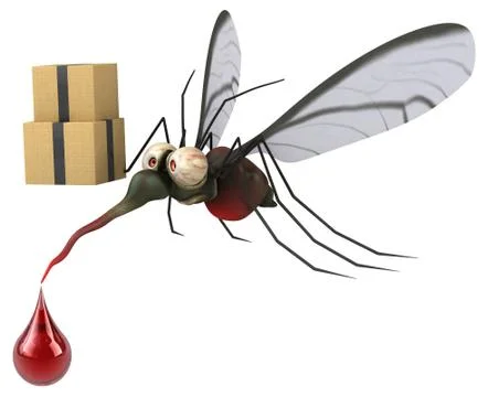 Mosquito - 3D Illustration Stock Illustration