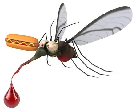 Mosquito - 3D Illustration Stock Illustration