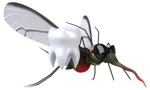 Mosquito - 3D Illustration Illustrazione stock