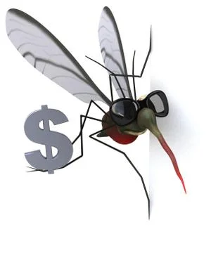 Mosquito - 3D Illustration Illustrazione stock