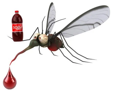 Mosquito - 3D Illustration Illustrazione stock