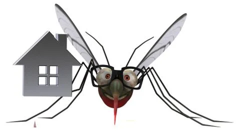 Mosquito - 3D Illustration Illustrazione stock