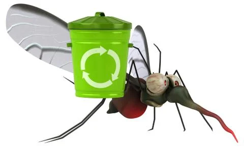 Mosquito - 3D Illustration Stock Illustration