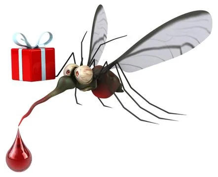 Mosquito - 3D Illustration Stock Illustration