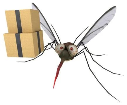 Mosquito - 3D Illustration Illustrazione stock