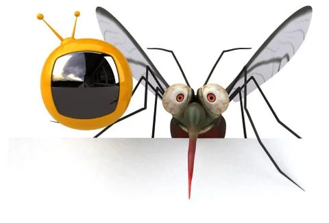 Mosquito - 3D Illustration Illustrazione stock