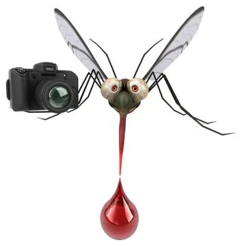 Mosquito - 3D Illustration Illustrazione stock