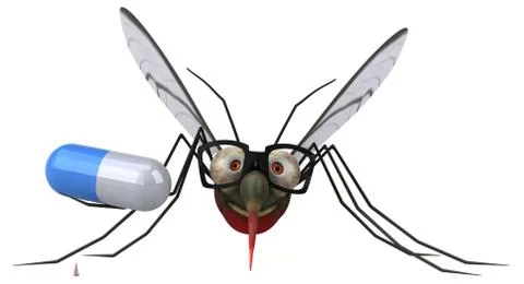Mosquito - 3D Illustration Illustrazione stock
