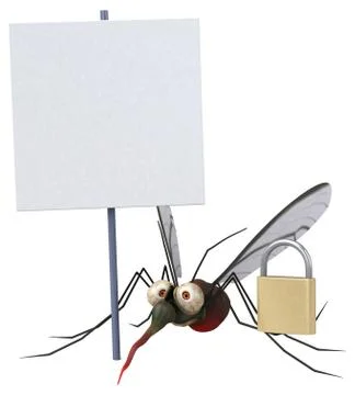 Mosquito - 3D Illustration Stock Illustration