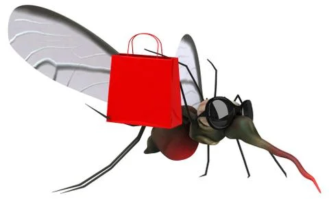 Mosquito - 3D Illustration Illustrazione stock