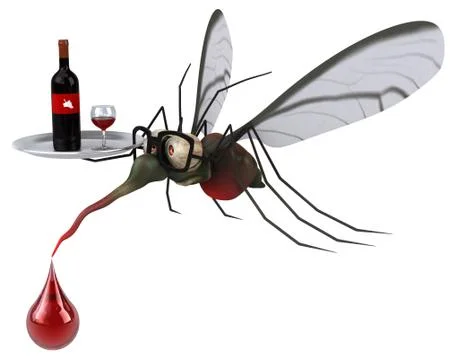 Mosquito - 3D Illustration Stock Illustration