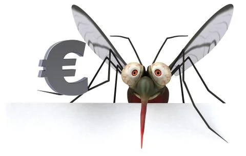 Mosquito - 3D Illustration Stock Illustration