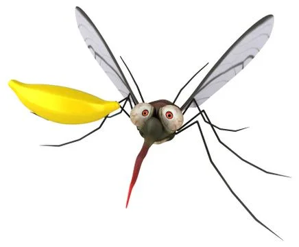Mosquito - 3D Illustration Stock Illustration