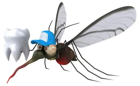 Mosquito - 3D Illustration Illustrazione stock