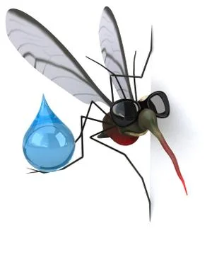 Mosquito - 3D Illustration Stock Illustration