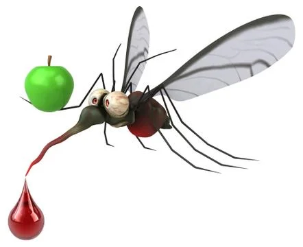Mosquito - 3D Illustration Stock Illustration