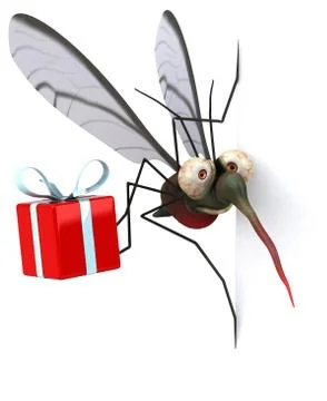 Mosquito - 3D Illustration Stock Illustration