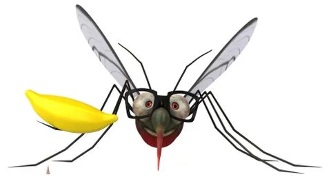 Mosquito - 3D Illustration Stock Illustration