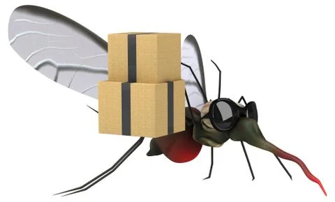 Mosquito - 3D Illustration Illustrazione stock